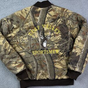 Vintage Clarkfield‎ Outdoors Coat Hunting Camo Jacket Deer 90s Embroidered Sz M
